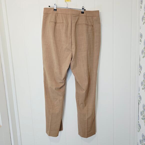 J Crew Kate Pants Tollegno 1900 Italian Wool Dress Trousers Tan Brown NWT 16 - Picture 2 of 8